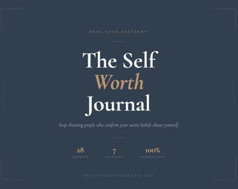 Self Worth Healing | Interactive Digital Journal | Rebuild Confidence Boundaries Relationships