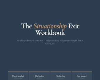 How To Leave a Situationship | Situationship Exit Workbook | Know Your Worth