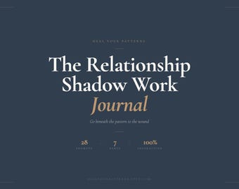 Shadow Work Journal | Interactive Digital Workbook | Relationship Patterns Healing Self Discovery
