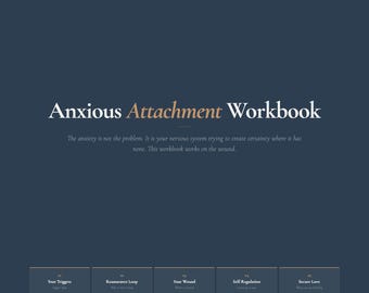 Anxious Attachment Workbook Printable | Trigger Tracker Reassurance Healing Journal