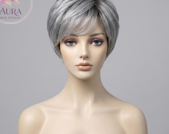 Unisex Two Tone Wig,  Unisex Wig, Dark Roots Wig, Heat Resistant Synthetic Hair, 200g Natural Look, Cosplay Wig for Men Women