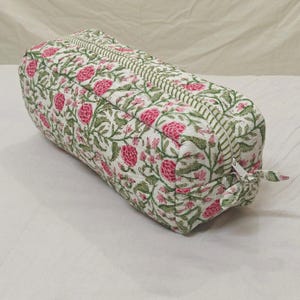 Borsa trapuntata Dyson Airwrap, organizer per strumenti per capelli, custodia da viaggio fatta a mano, pochette da trucco con stampa a blocchi, contenitore personalizzato per prodotti di bellezza