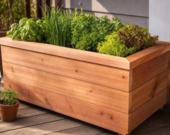 PDF cederhouten verhoogde tuinbedden - 48 x 24 x 18 inch DIY - kleurgecodeerde blauwdrukken - direct downloaden