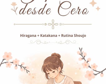Japonais pour débutants : Cahier d'exercices d'hiragana et de katakana (PDF) | Apprendre le japonais à partir de zéro | Guide d'étude imprimable + routine esthétique