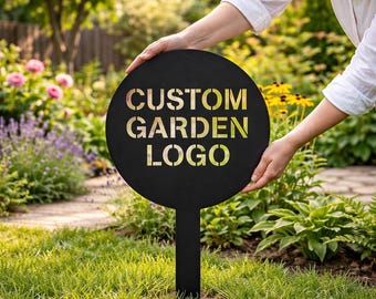 Letrero de jardín de diseño personalizado con estaca, letrero de césped personalizado, tu texto, sube tu propio diseño de letrero de jardín, regalo de inauguración de casa, decoración para exteriores