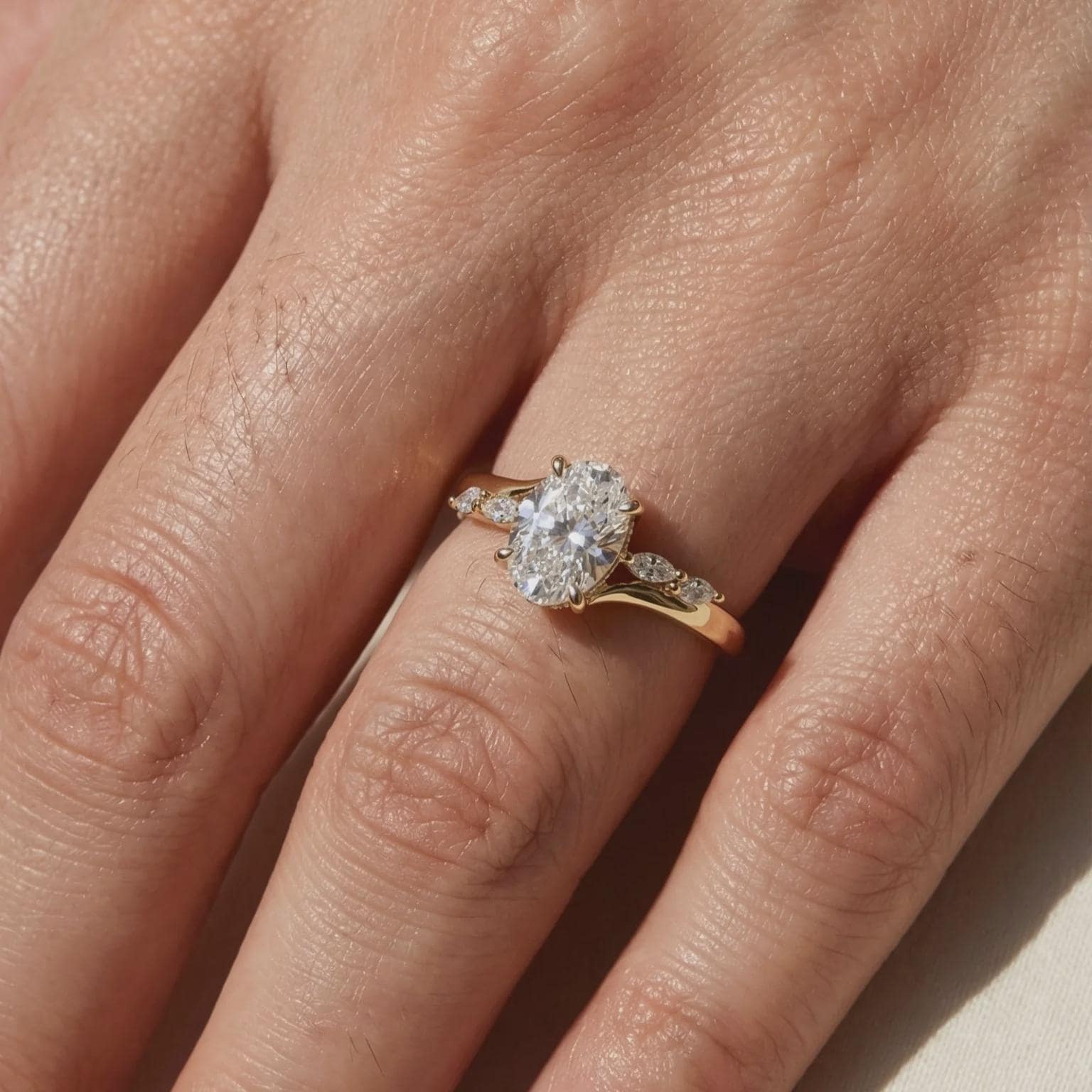 Lab grown diamond engagement ring - Etsy 日本