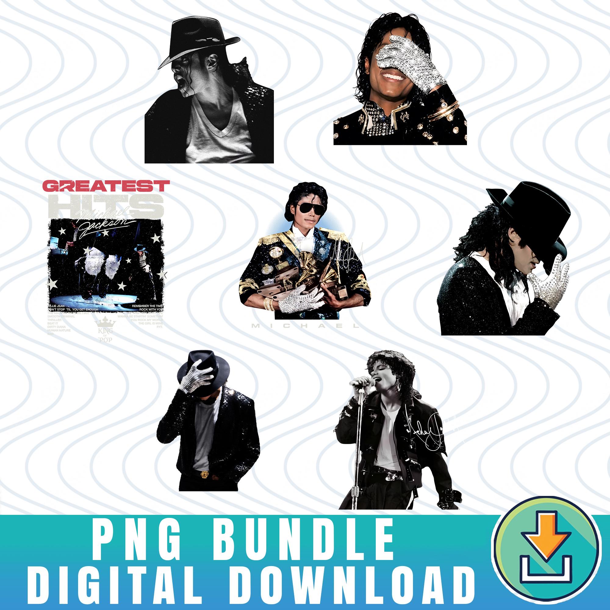 King of Pop Michael Jackson Bundle Png, 90s King of Pop Vintage Singer ...