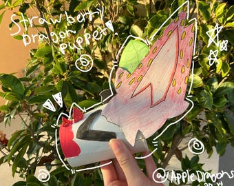 Strawberry Dragon puppet ! :3 @AppleDragons