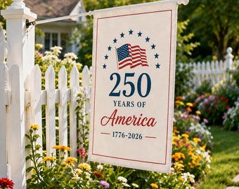 Patriotic Garden Flag Outdoor Yard Decor, Americana Porch Banner, Fourth of July Decoration, Farmhouse Lawn Gift