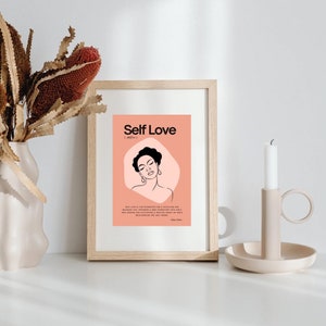 Art Celebrating Self-Love. Self love definition print self love wall art definition print home decor printable wall art image 4