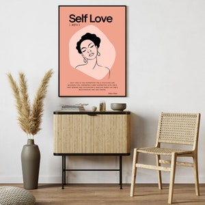 Art Celebrating Self-Love. Self love definition print self love wall art definition print home decor printable wall art image 3