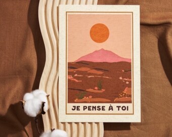 Je pense à toi postcard