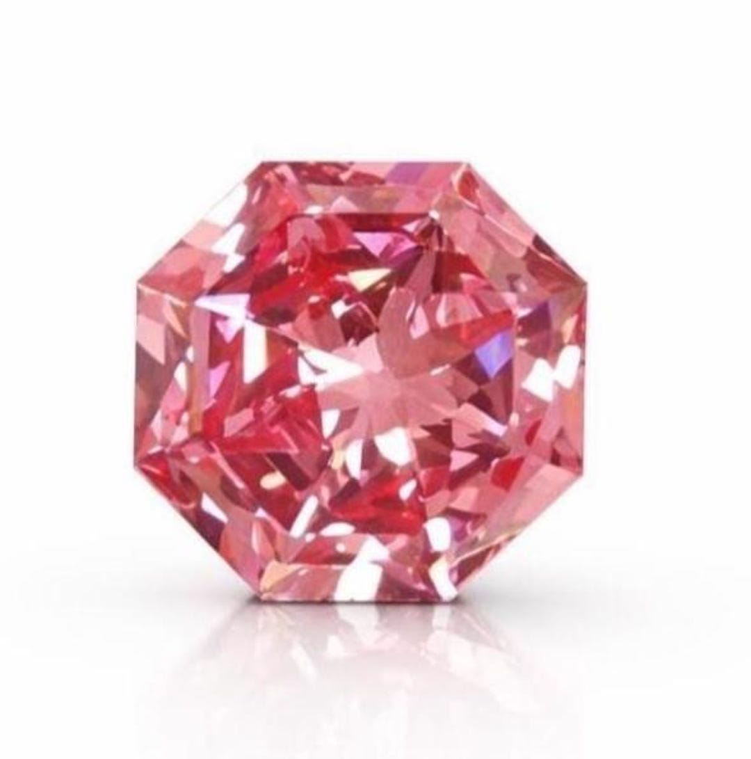 Fancy Octagonal 0.70 CT / Octagonal Fancy Pink Color Diamond, Lab Grown Diamond Unique ...