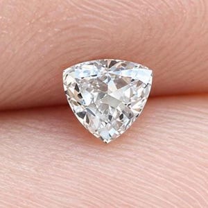 Diamante bianco sciolto con taglio trilione da 0,17 CT, diamante unico, pietra sciolta con taglio triangolare per anello di anniversario,
