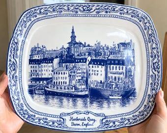 Personalized Wedding Venue Plate, Custom House Portrait Platter, Ceramic Anniversary Gift, Castle Keepsake, Newlywed Couple Gift P722XEG0