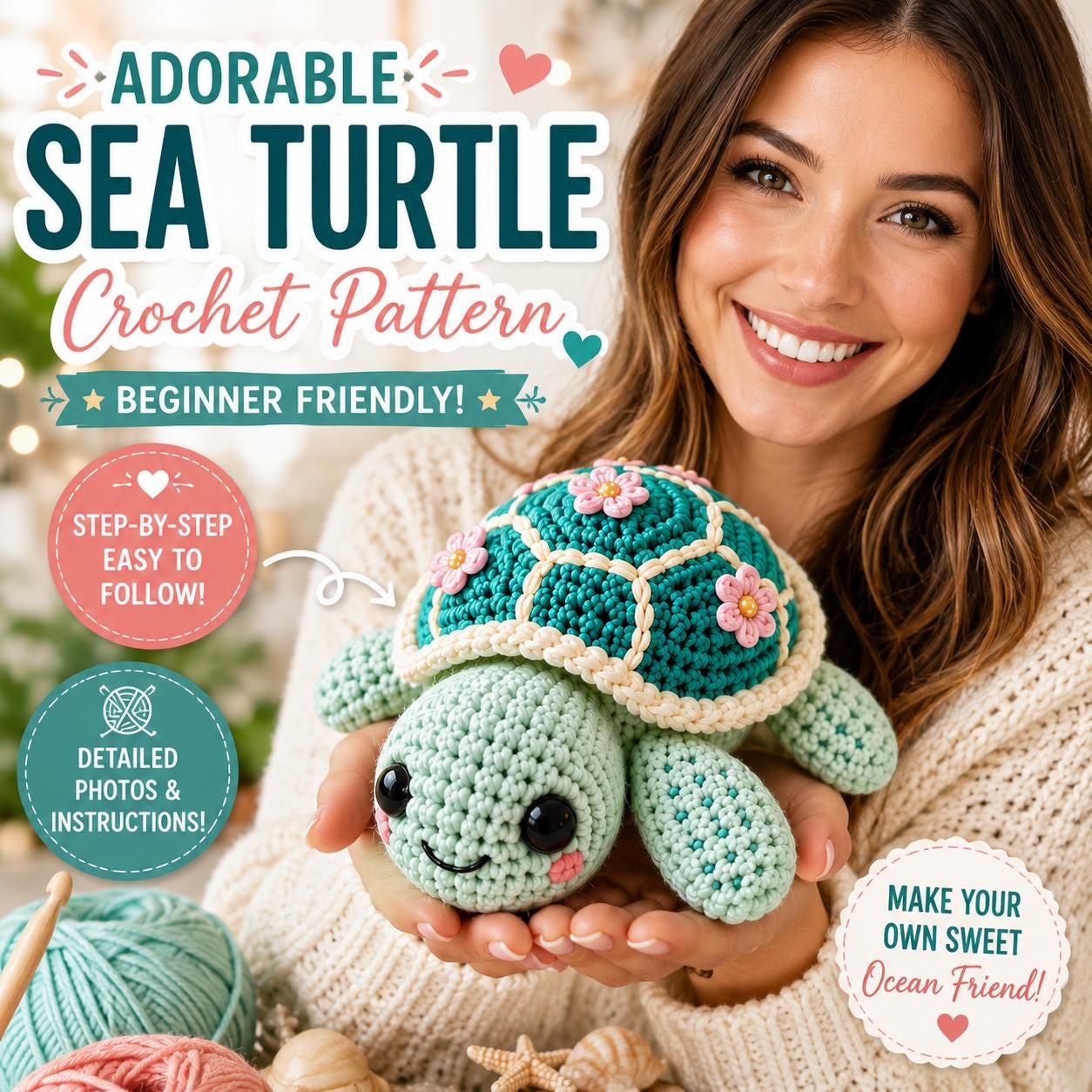 30 Wolf Crochet Patterns to Stitch for Woodland Decor, Gifts, and Amigurumi Displays 4 Sea Turtle Crochet Pattern Bundle