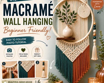 Modern macramé-muurpatroon