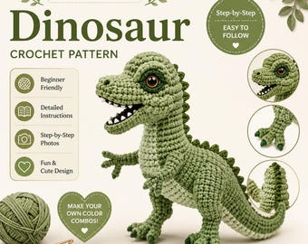 Haakpatroon Giganotosaurus Amigurumi