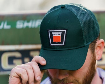 Oliver Tractor Keystone Logo Hat, green mesh