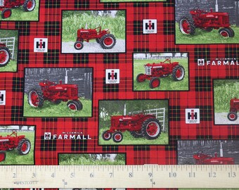 Farmall and IH Tractor Fabric Fat Quarter Bundle Juvenile Tractor Mac Collection