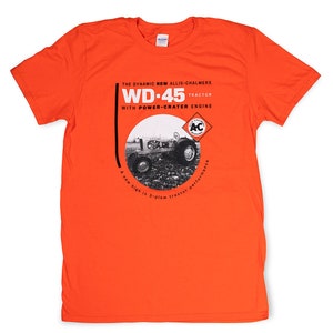 Allis Chalmers AC Tractor T-Shirt, Orange, WD-45 Tractor