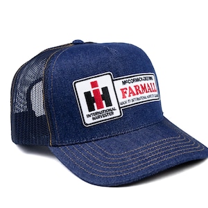 IH Farmall Logo Hat, Denim Mesh