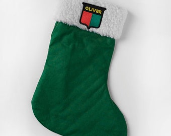 Oliver Christmas Stocking, vintage split-shield logo