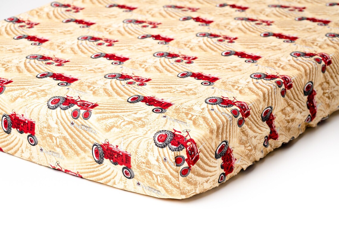 IH Farmall Tractor Crib Bedding Set Quilt and Sheet for Etsy
