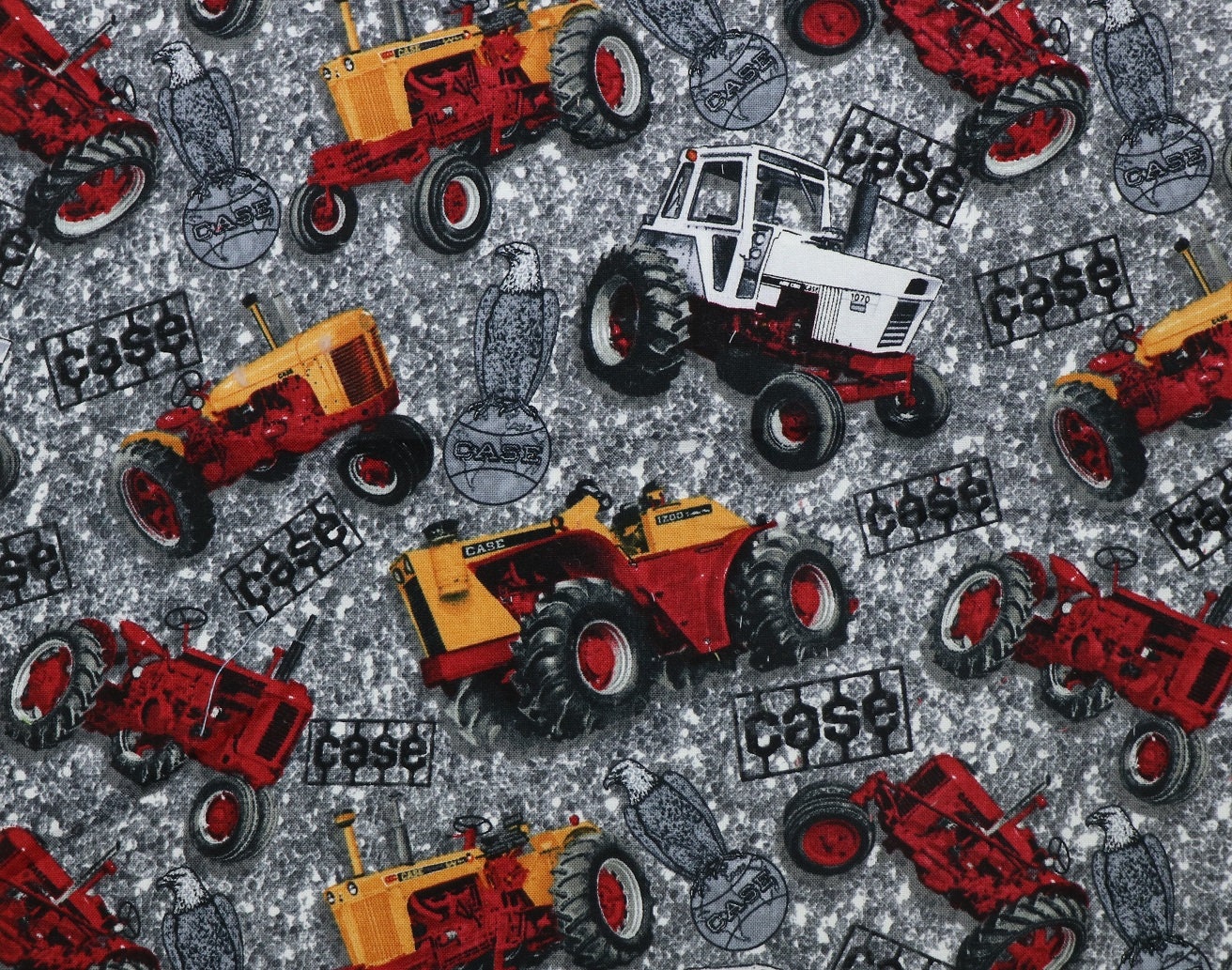 Case Tractor Fabric Gray sold by the yard JI Case Farm Etsy