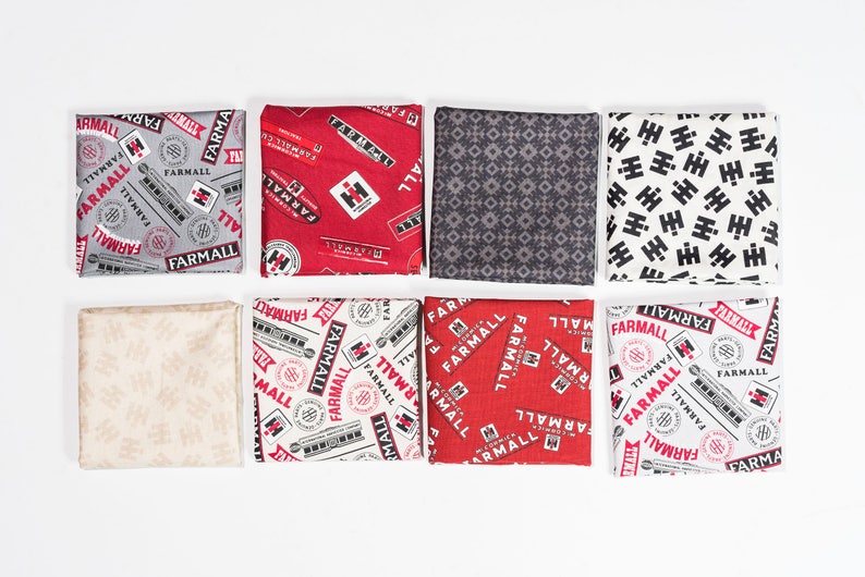 Farmall and IH Tractor Fabric Fat Quarter Bundle Juvenile Tractor Mac Collection