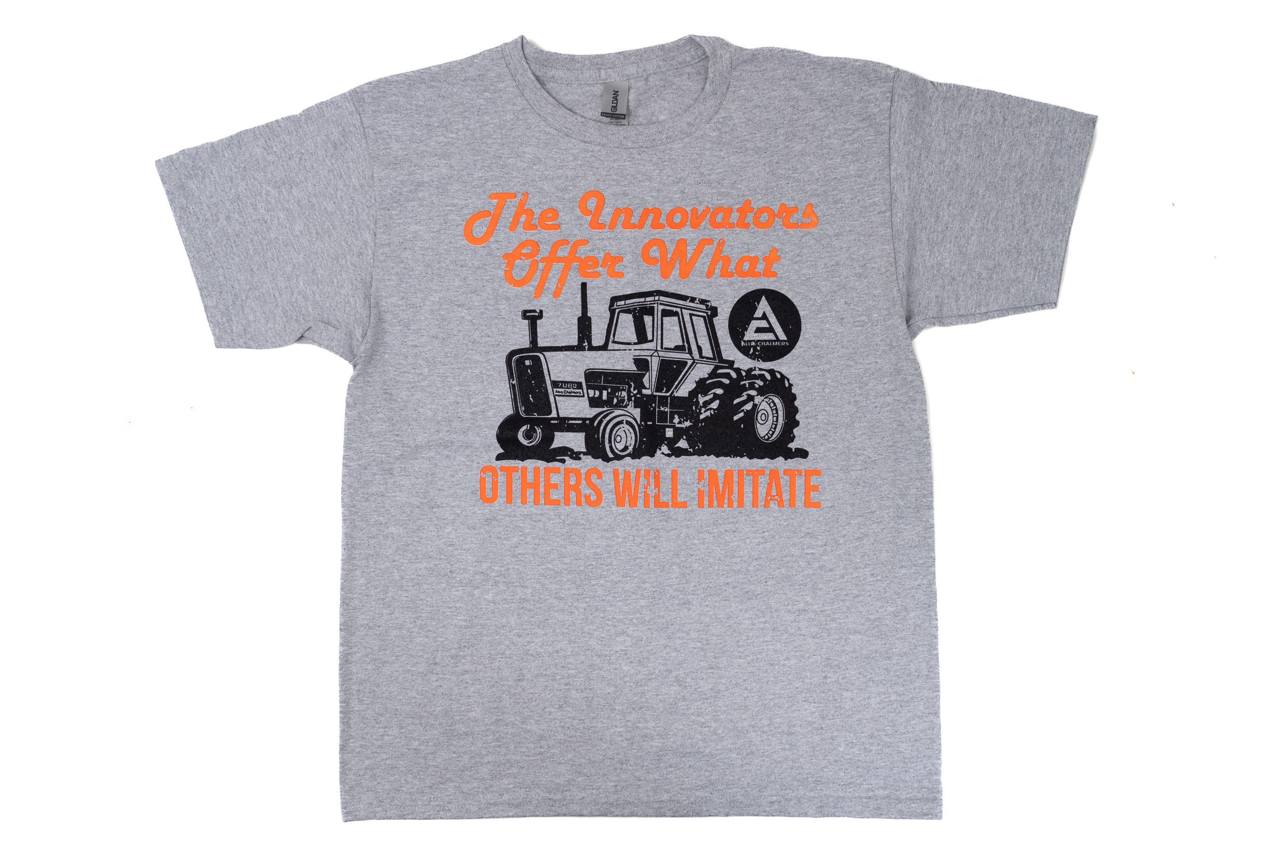 Allis Chalmers AC Tractor T-Shirt, Gray, "The Innovators Offer what Others will Imitate"