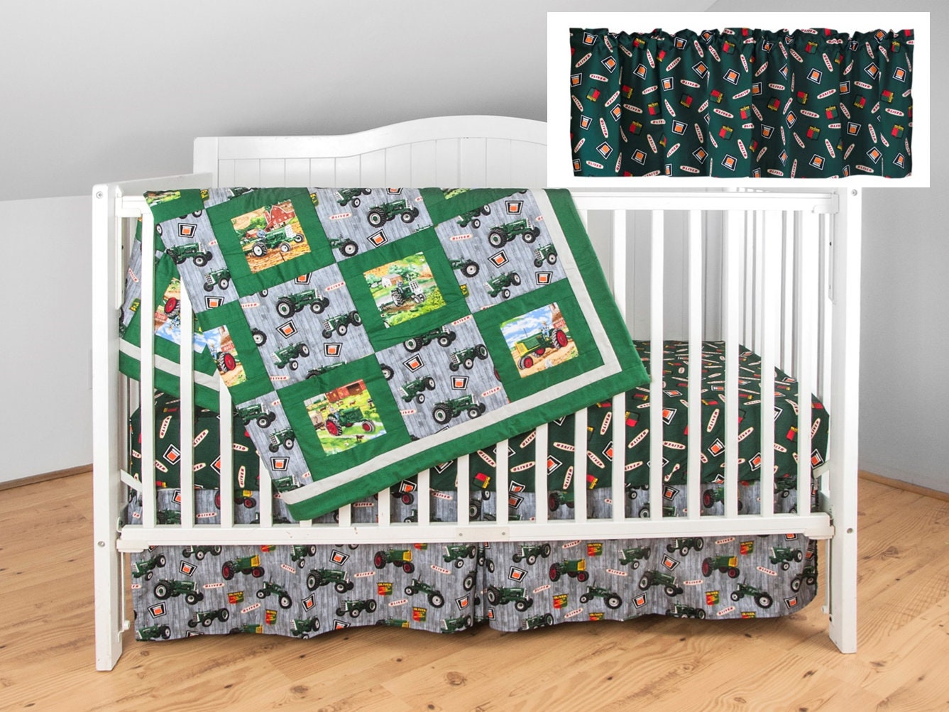 tractor crib bedding set