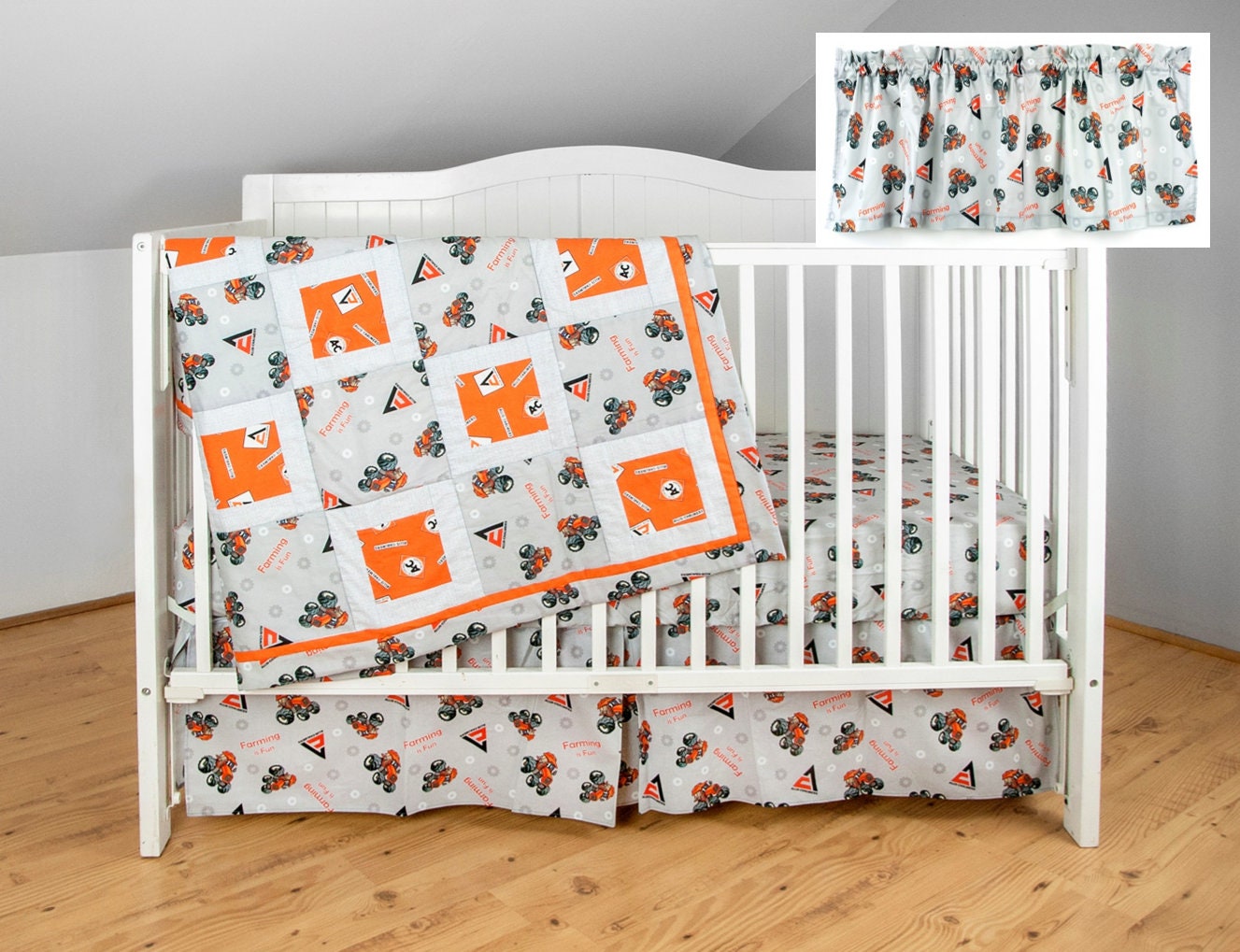 tractor crib bedding