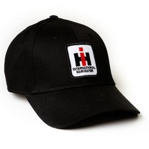 International Harvester IH Logo Hat, Solid Black, Adult, Youth or Toddler Size