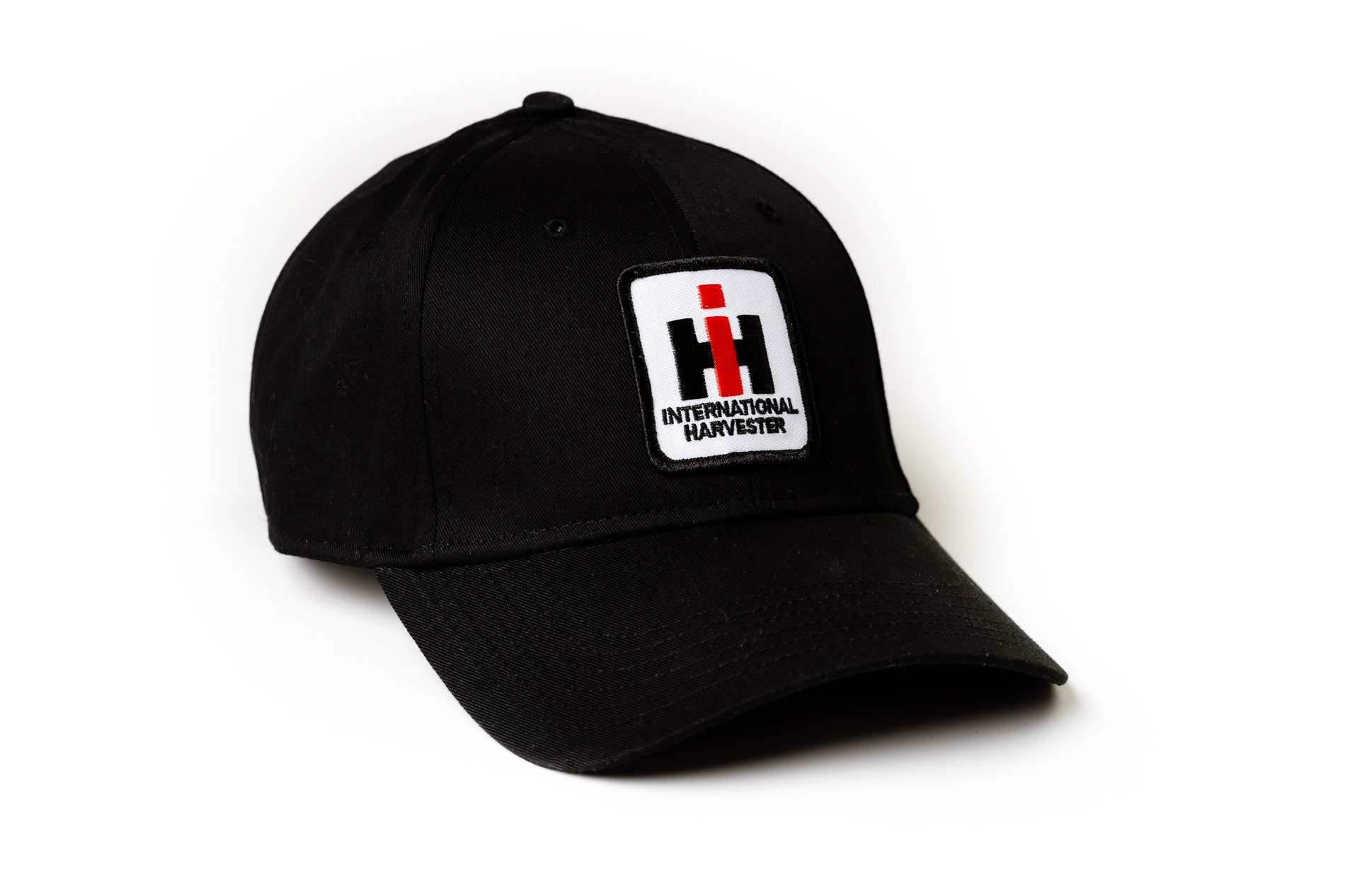 International Harvester IH Logo Hat Solid Black Adult or Youth