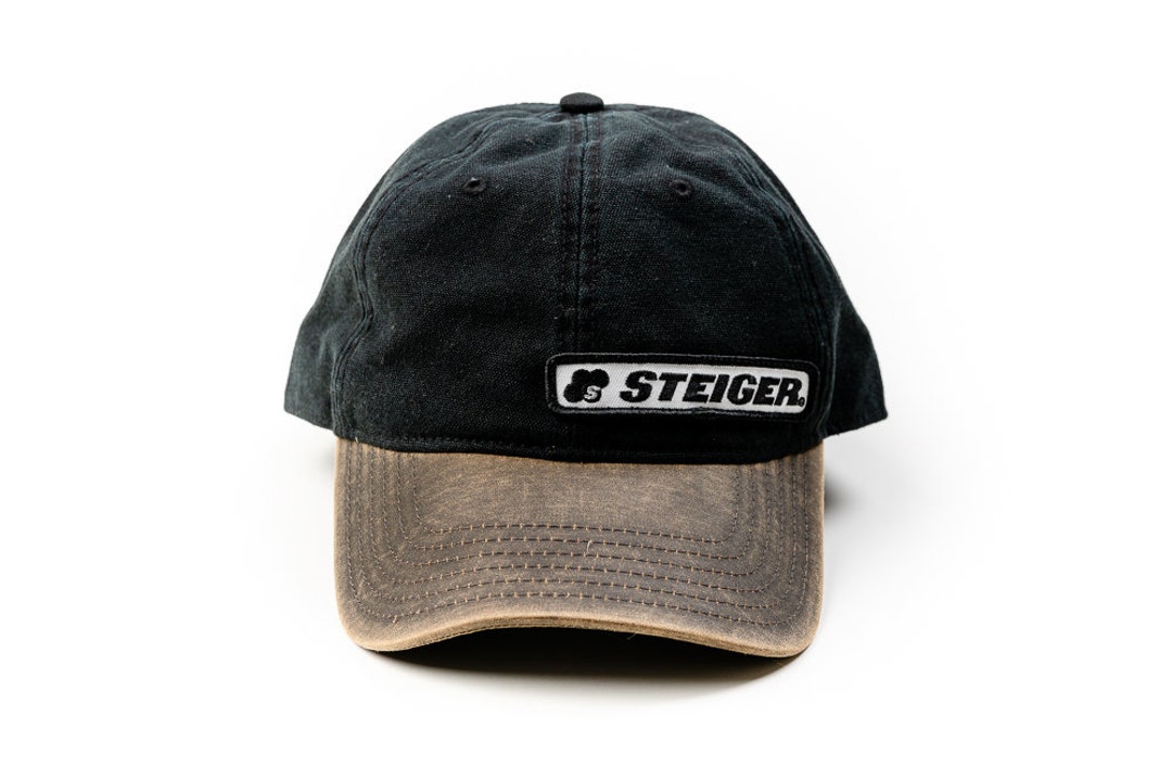 Steiger Tractor Logo Hat Black With Oil Distressed Brim - Etsy