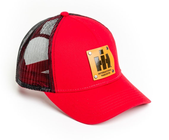 NEW! INTERNATIONAL HARVESTER IH ALL RED EMBROIDERED TRUCKER LOGO HAT CAP NICE