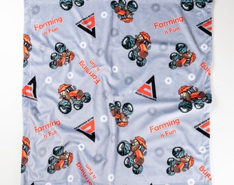 Allis Chalmers Tractor Minky Cuddle Baby Blanket