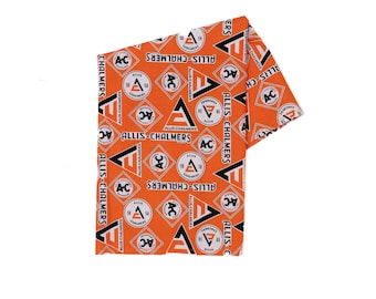 Allis Chalmers Logo Print Bandanna, Orange