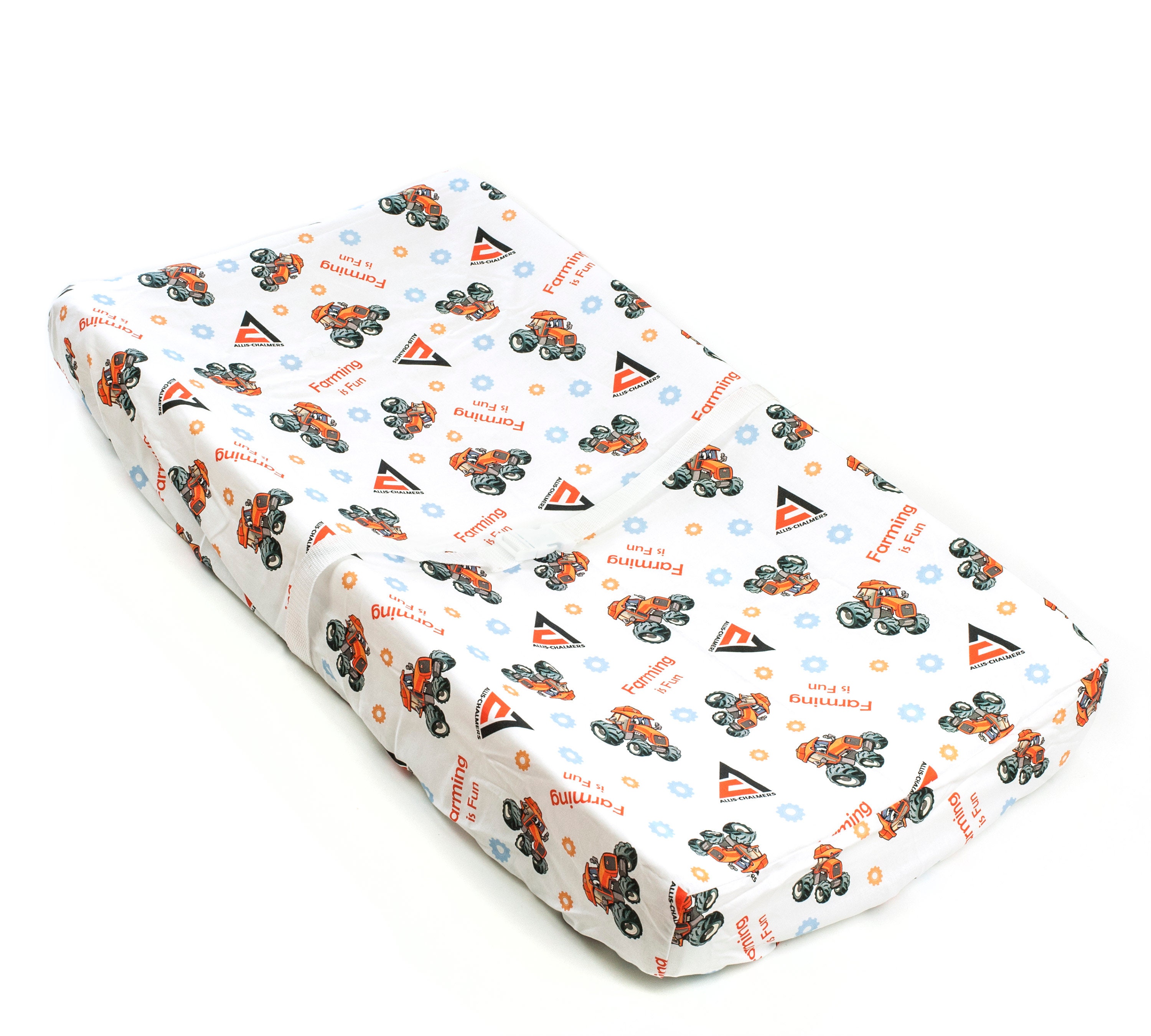 Allis Chalmers AC Tractor Changing Pad Cover, white
