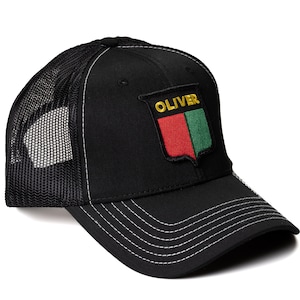 Oliver Tractor Logo-keps, grön mesh, vintage-logotyp med split-shield