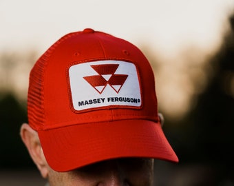 Massey Ferguson Tractor Hat Trucker Cap Snapback Flat Bill Mesh Farming USA NEW Farming Massey Ferguson Trucker Hat Snapback Mesh back USA  main image 2