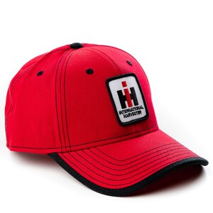 International Harvester IH Logo Hat, Red Hat with Black Accent