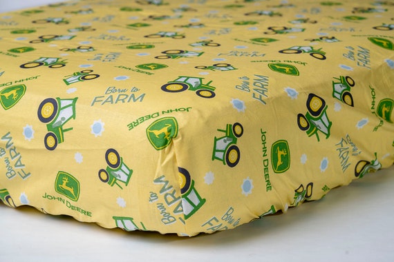 john deere crib sheets