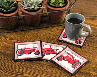 Set of four Farmall Tractor Coasters