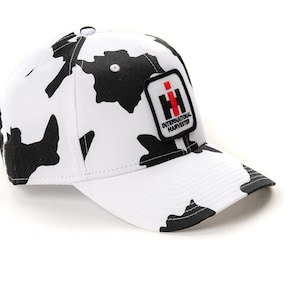 International Harvester IH Tractor Logo Hat, Cow Print