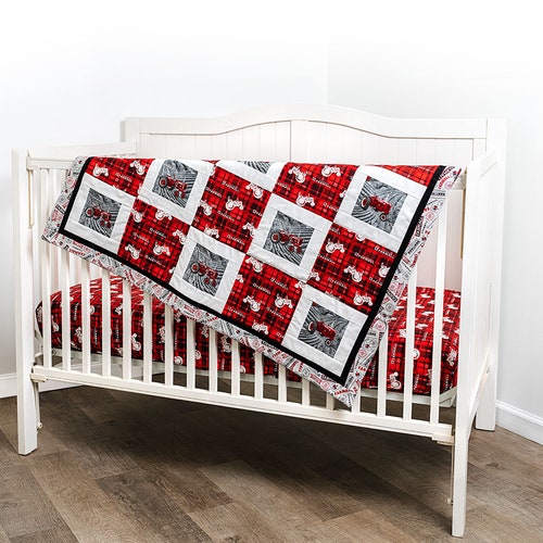 IH Farmall Tractor Crib Bedding Set Quilt and Sheet for Etsy