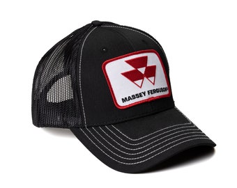 Massey Ferguson Tractor Logo Hat, black with mesh back