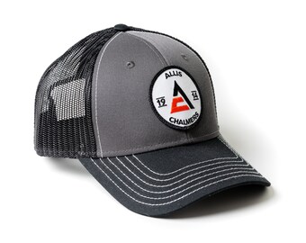 Allis Chalmers Logo Cap, 1914 logo, gray with black mesh