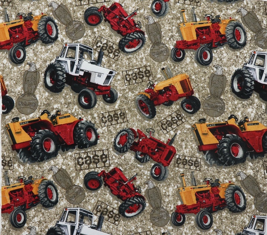 Case Tractor Fabric Tan Sold by the Yard JI Case Farm Etsy